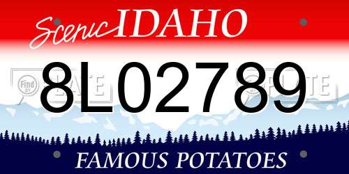 8L02789 Idaho License Plate
