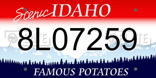 8L07259 Idaho License Plate