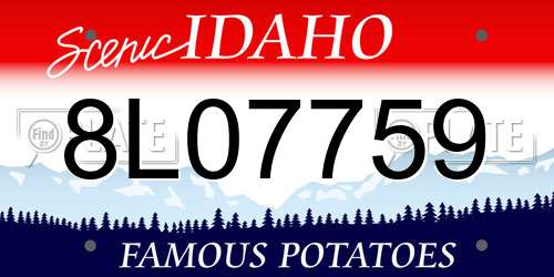 8L07759 Idaho License Plate