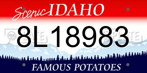 8L18983 Idaho License Plate