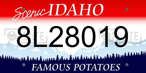 8L28019 Idaho License Plate