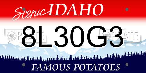 8L30G3 Idaho License Plate