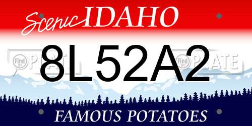 8L52A2 Idaho License Plate