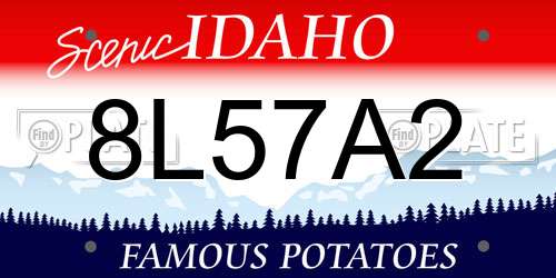 8L57A2 Idaho License Plate