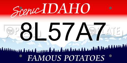 8L57A7 Idaho License Plate