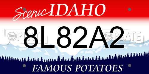 8L82A2 Idaho License Plate