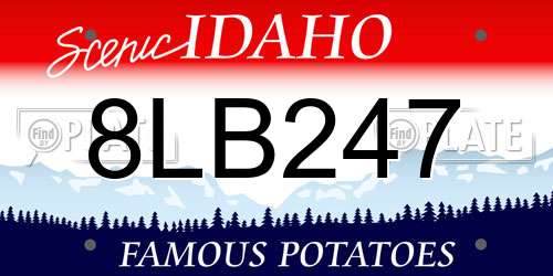 8LB247 Idaho License Plate