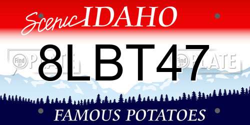 8LBT47 Idaho License Plate
