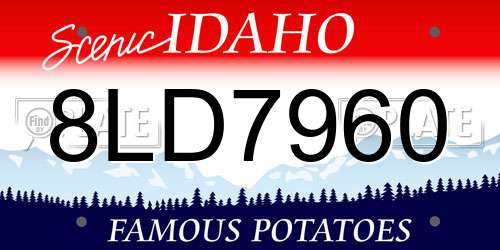8LD7960 Idaho License Plate