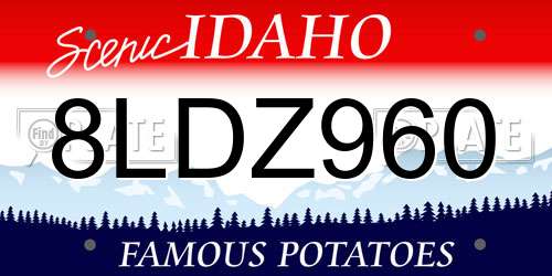 8LDZ960 Idaho License Plate