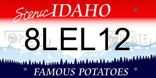 8LEL12 Idaho License Plate