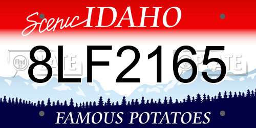 8LF2165 Idaho License Plate