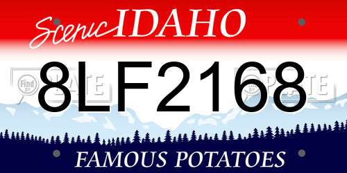 8LF2168 Idaho License Plate