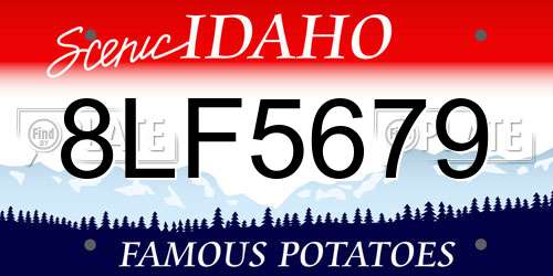 8LF5679 Idaho License Plate