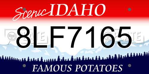8LF7165 Idaho License Plate