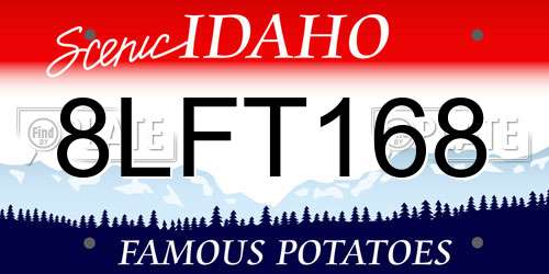 8LFT168 Idaho License Plate