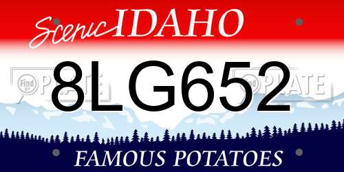 8LG652 Idaho License Plate