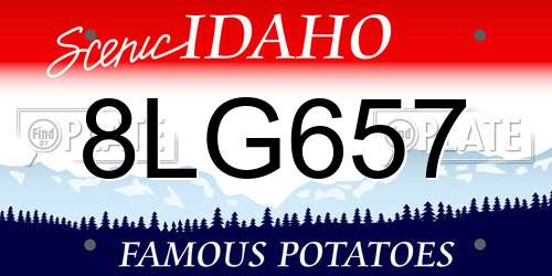 8LG657 Idaho License Plate
