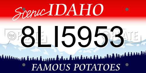 8LI5953 Idaho License Plate
