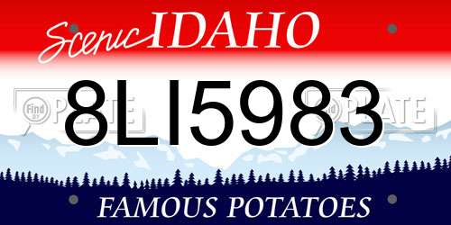 8LI5983 Idaho License Plate
