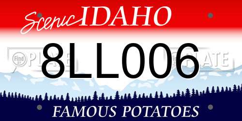 8LL006 Idaho License Plate