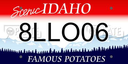 8LLO06 Idaho License Plate