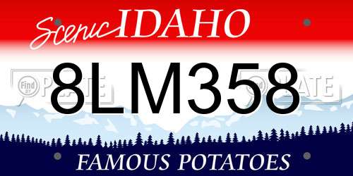 8LM358 Idaho License Plate