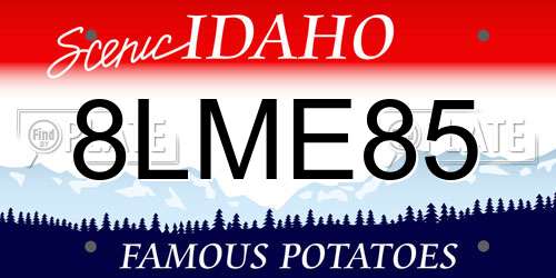 8LME85 Idaho License Plate
