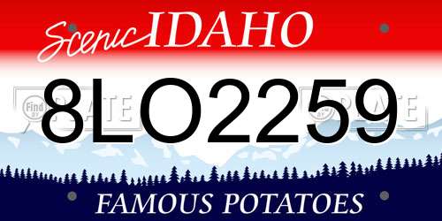 8LO2259 Idaho License Plate