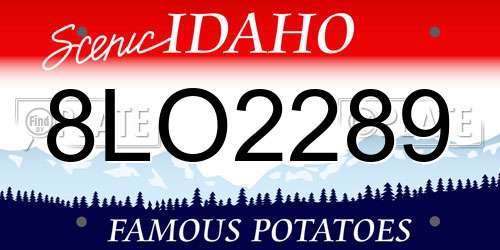 8LO2289 Idaho License Plate