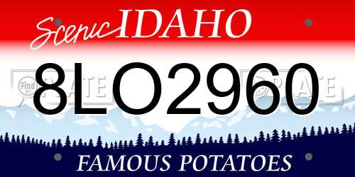 8LO2960 Idaho License Plate
