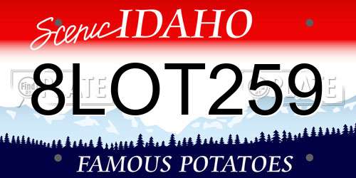 8LOT259 Idaho License Plate