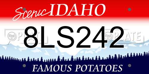 8LS242 Idaho License Plate