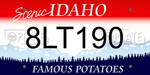 8LT190 Idaho License Plate