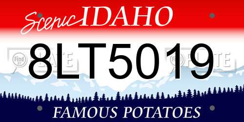 8LT5019 Idaho License Plate