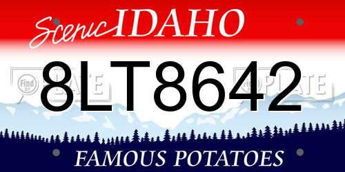 8LT8642 Idaho License Plate