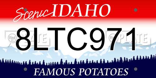 8LTC971 Idaho License Plate
