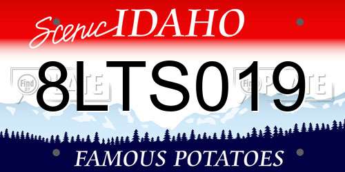 8LTS019 Idaho License Plate