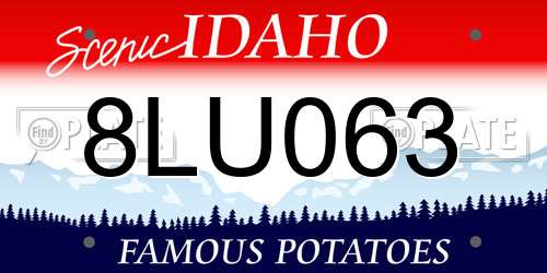 8LU063 Idaho License Plate