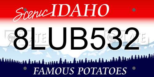 8LUB532 Idaho License Plate