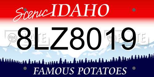 8LZ8019 Idaho License Plate