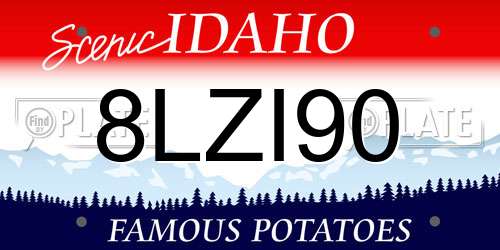 8LZI90 Idaho License Plate