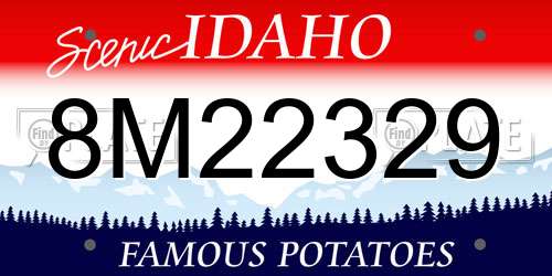 8M22329 Idaho License Plate