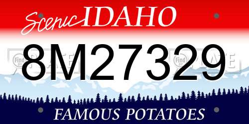8M27329 Idaho License Plate