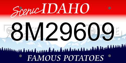 8M29609 Idaho License Plate