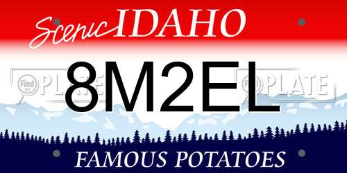 8M2EL Idaho License Plate