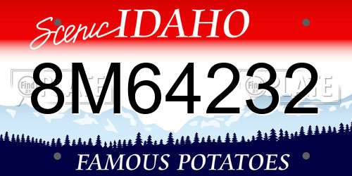 8M64232 Idaho License Plate
