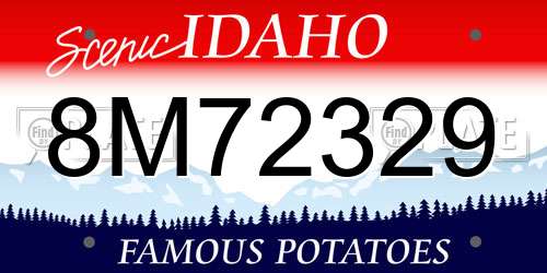 8M72329 Idaho License Plate