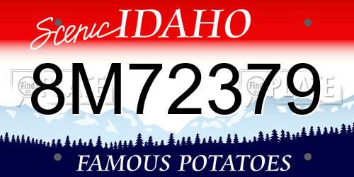 8M72379 Idaho License Plate