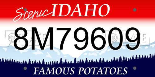 8M79609 Idaho License Plate